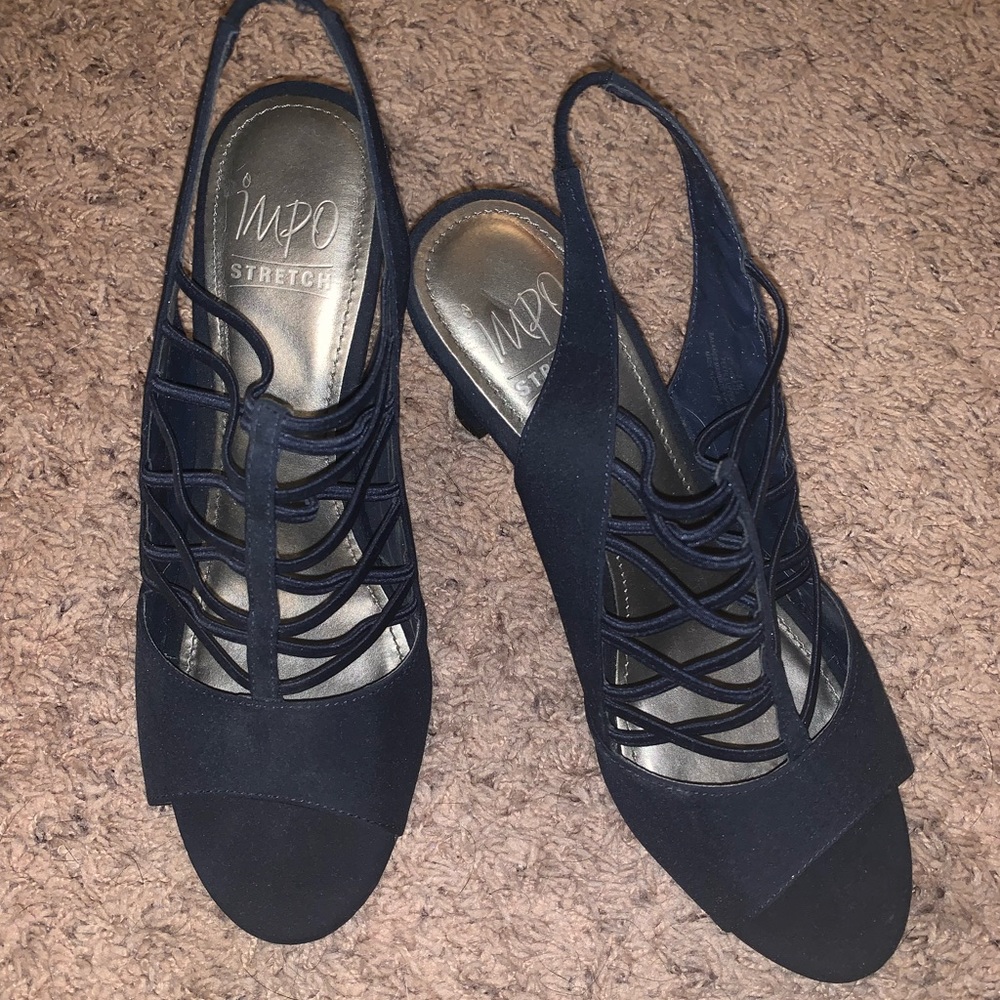 Navy Blue MPO Stretch Heel